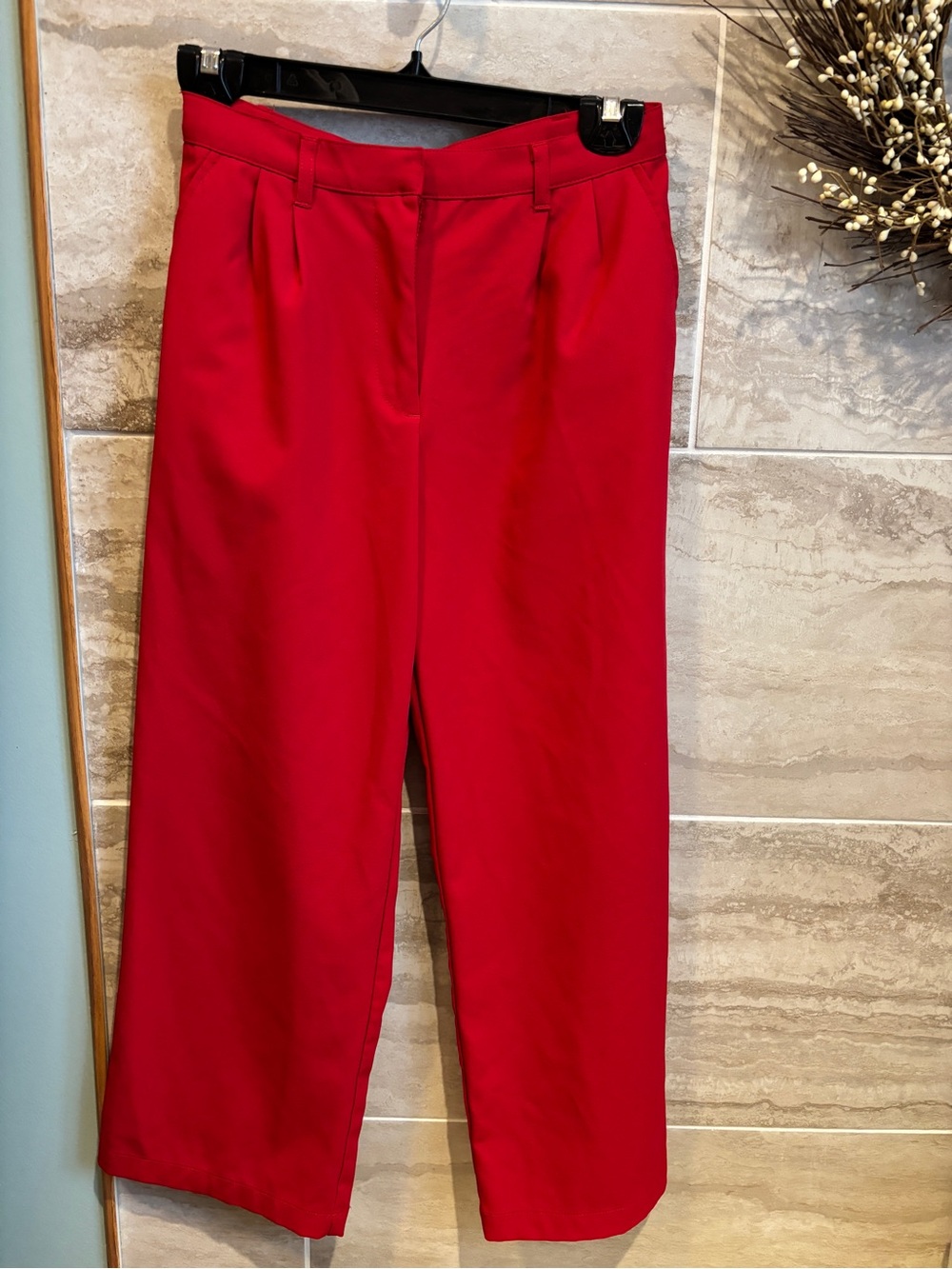 Girls flare  High-Rise Wide Leg Pants - Red